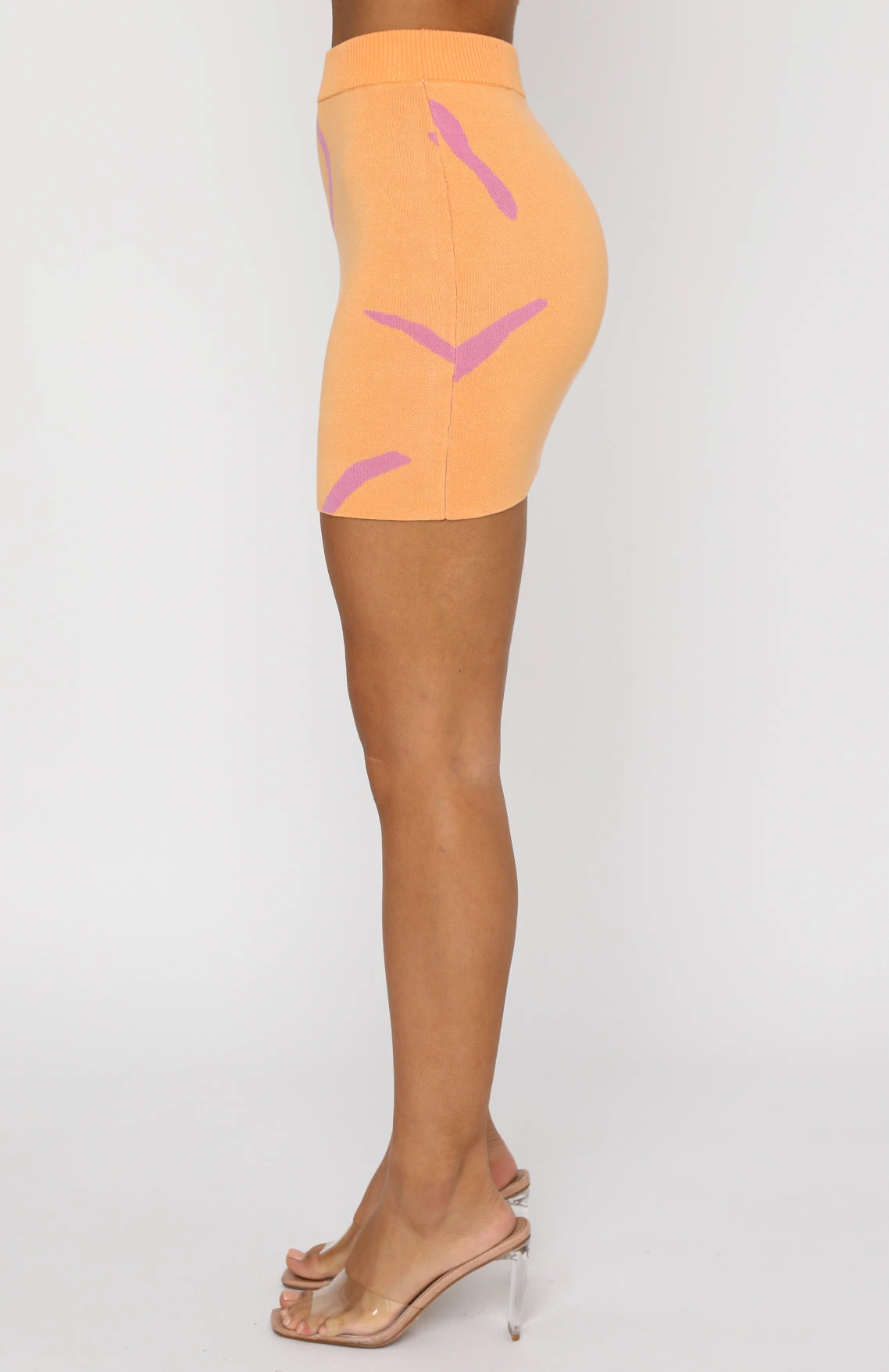 Wild At Heart Mini Skirt Peach Pink - Image 3