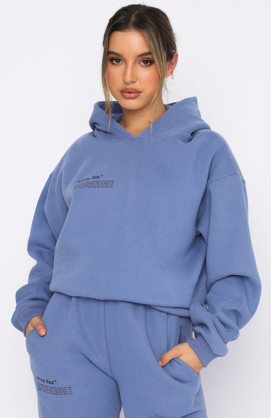 She's A Baddie Hoodie Dusk Blue - Image 2