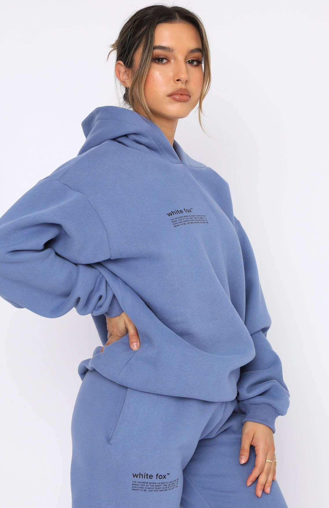 She's A Baddie Hoodie Dusk Blue - Image 3