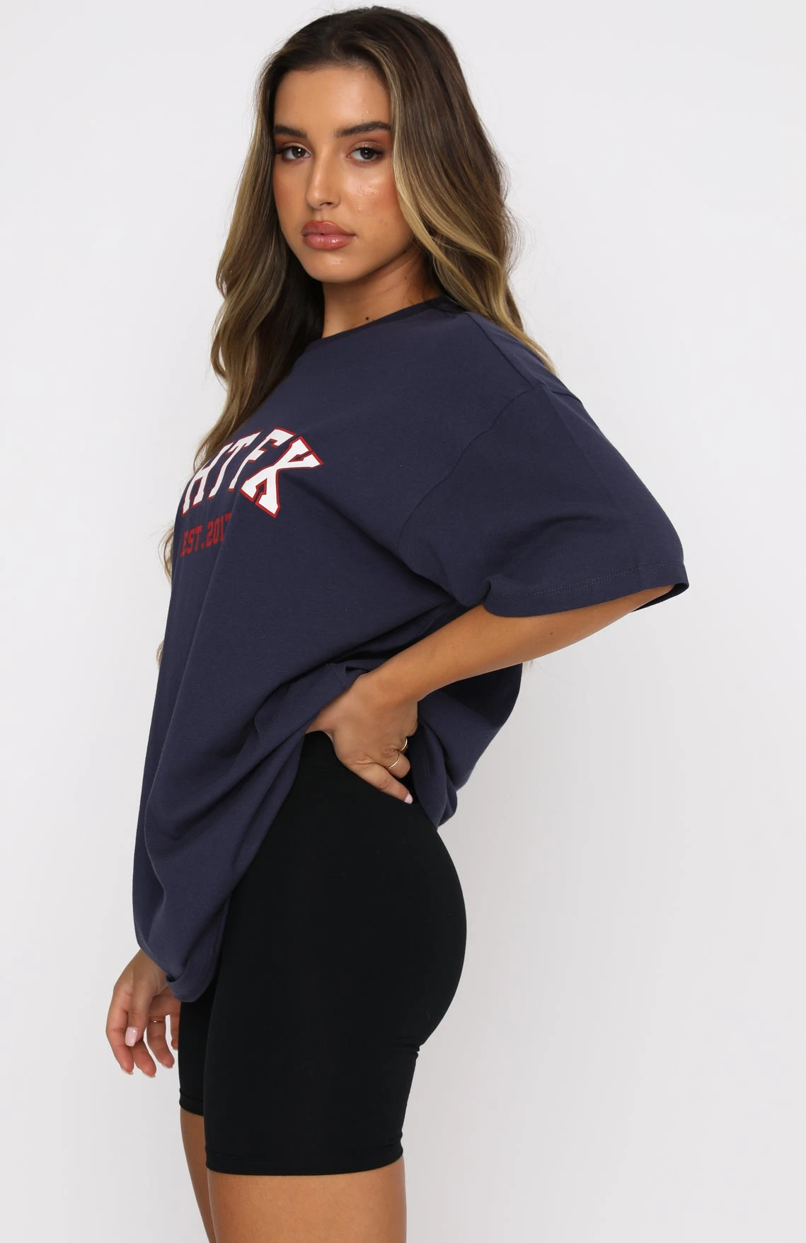 Varsity Tee Dusty Navy - Image 3