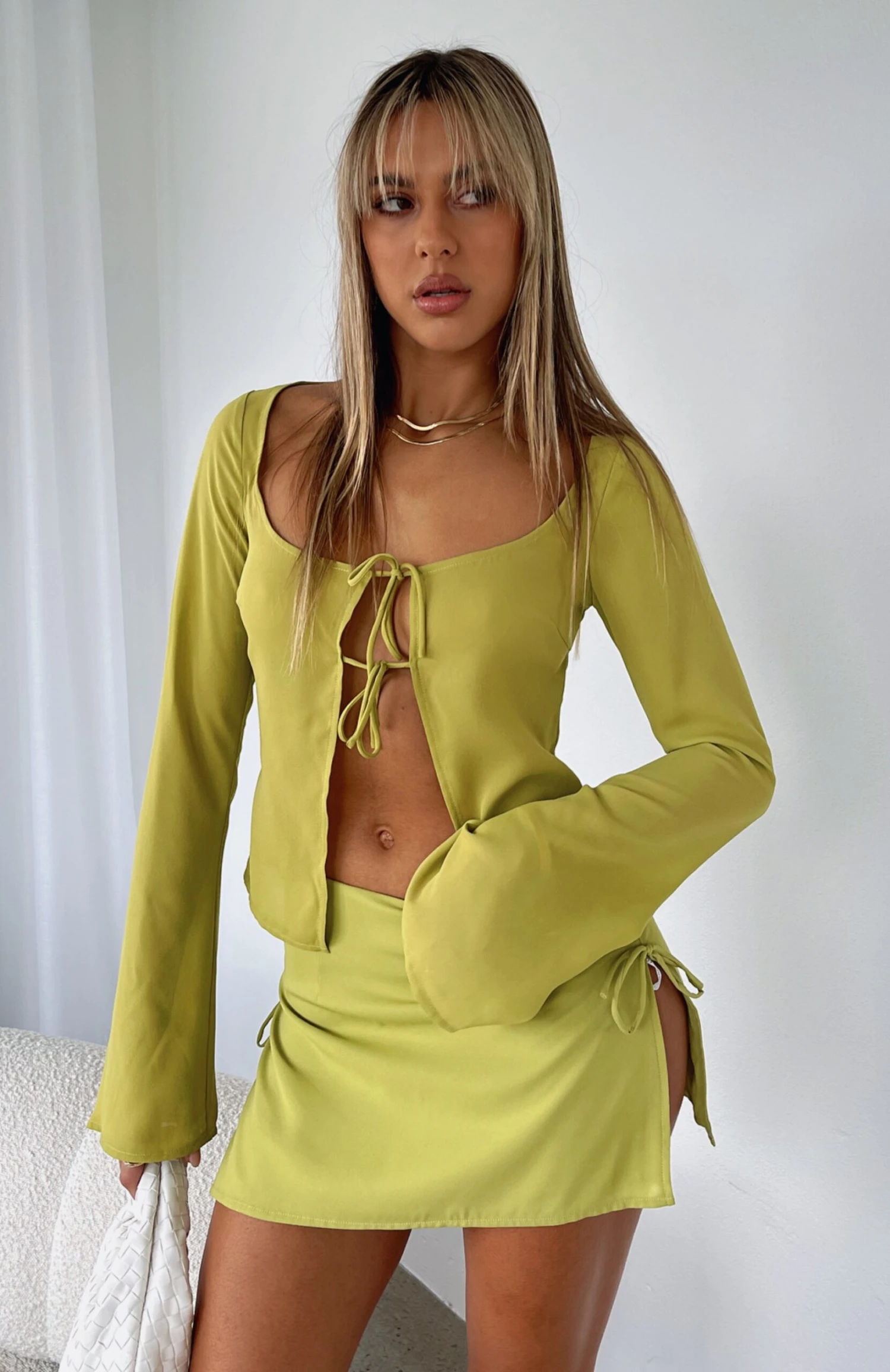 New Flame Mini Skirt Matcha - Image 6