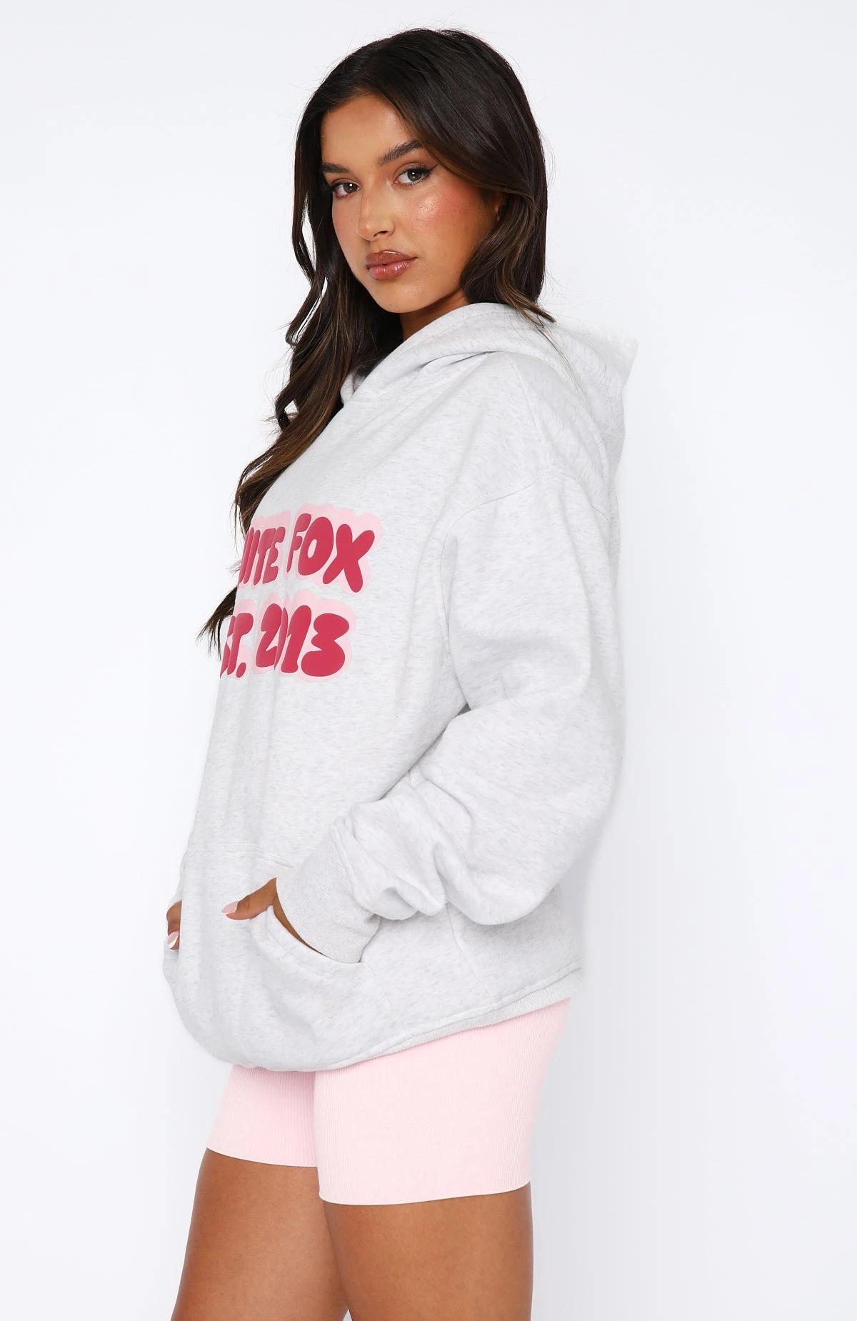 Set New Limits Oversized Hoodie Grey Marle - Image 3