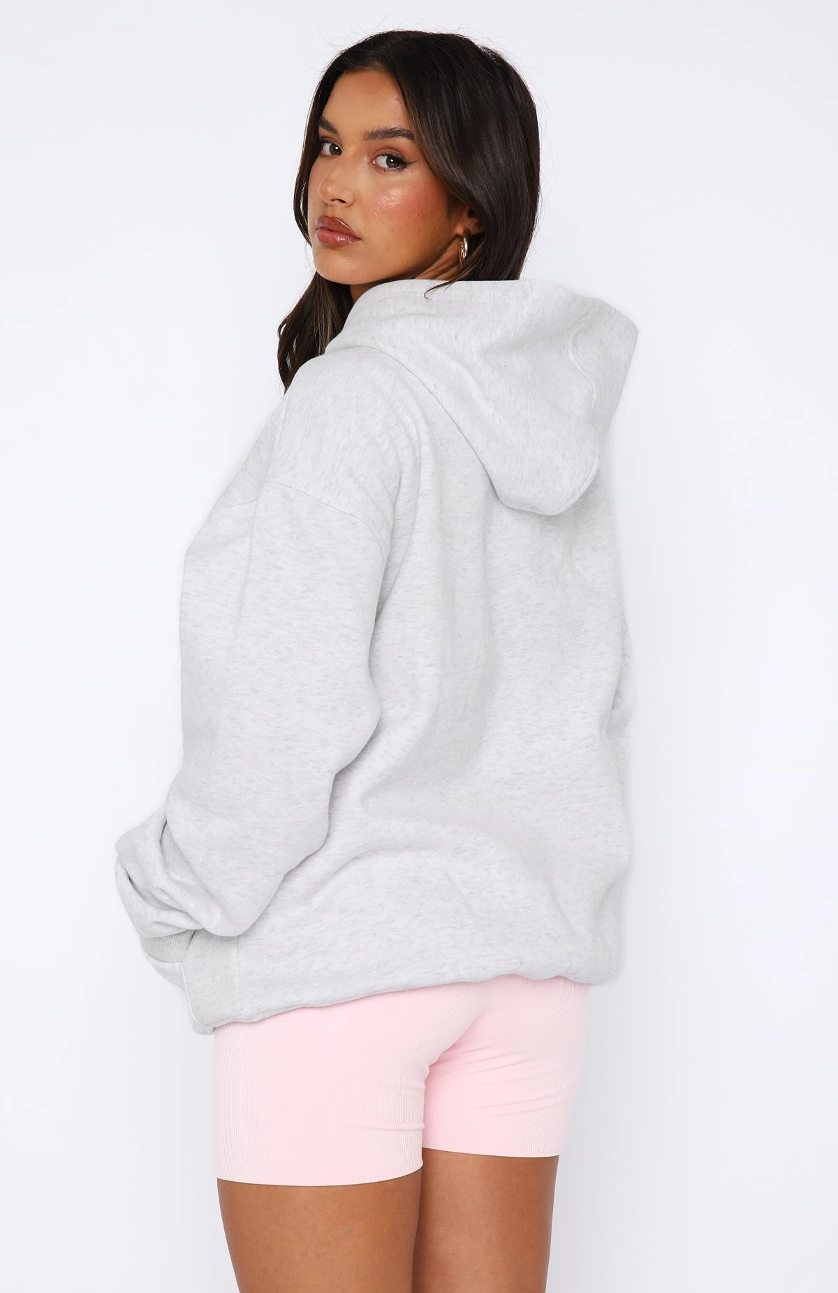Set New Limits Oversized Hoodie Grey Marle - Image 4