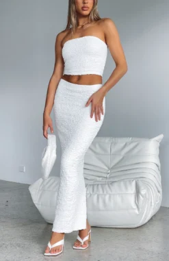 Home Run Maxi Skirt Off White