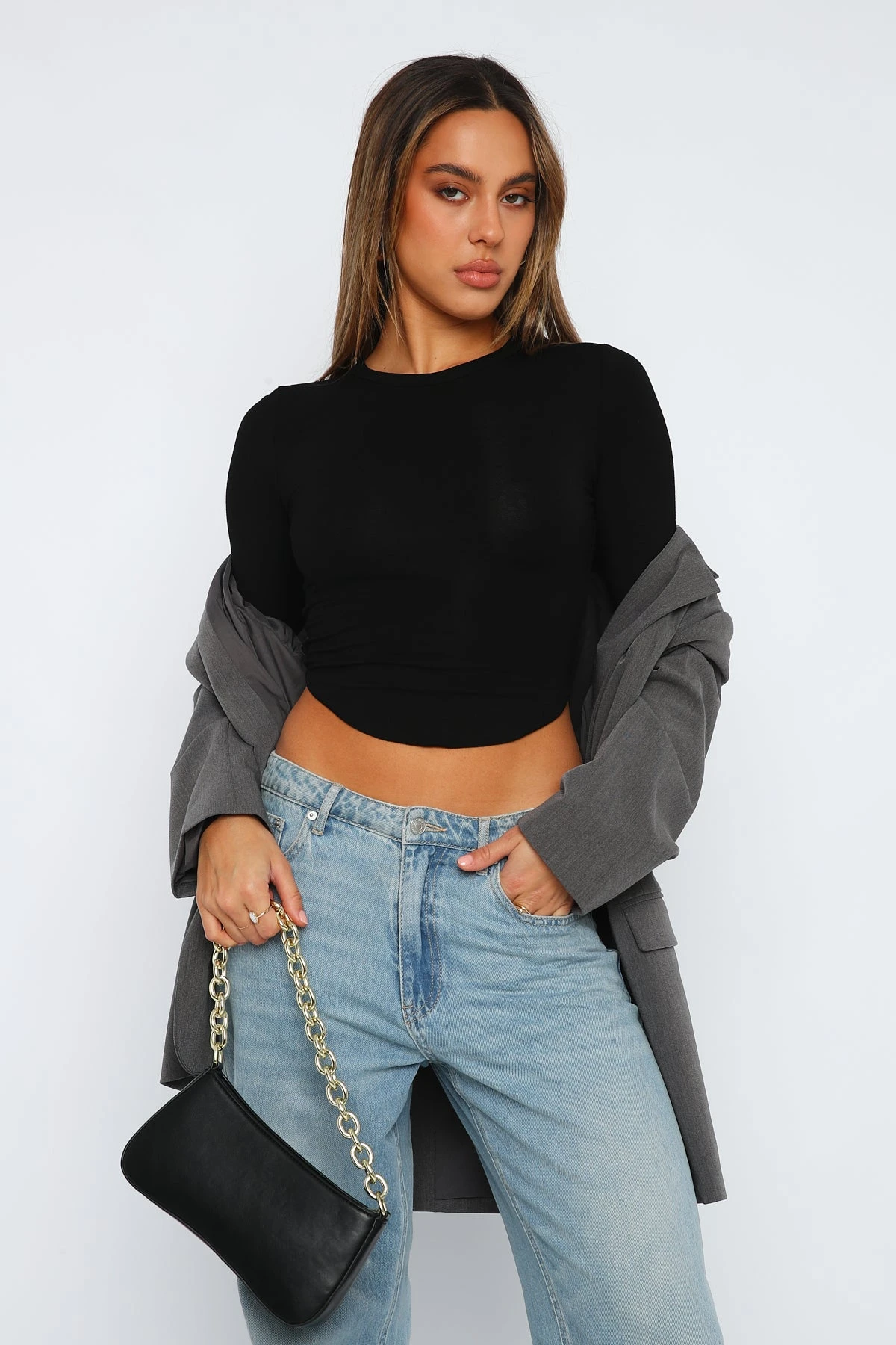 Don't Doubt Me Long Sleeve Top Black - Image 5