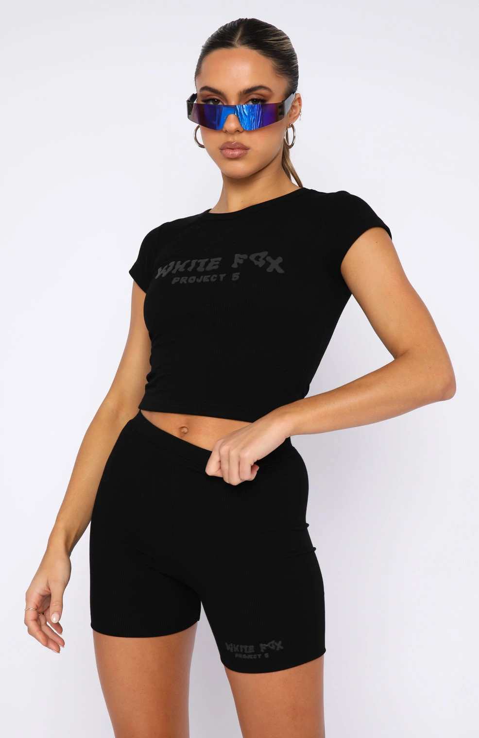 Project 5 Ribbed Bike Shorts Ink - Image 2