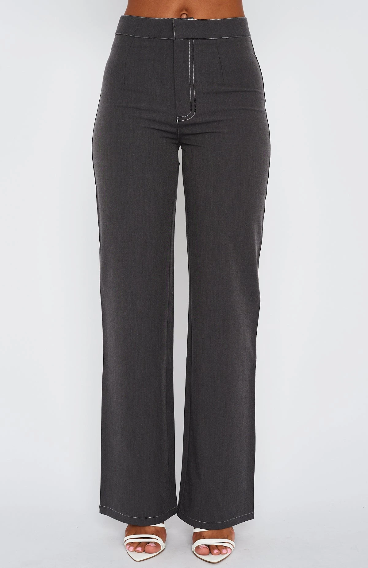 Don't Waste My Time Pants Charcoal - Image 3