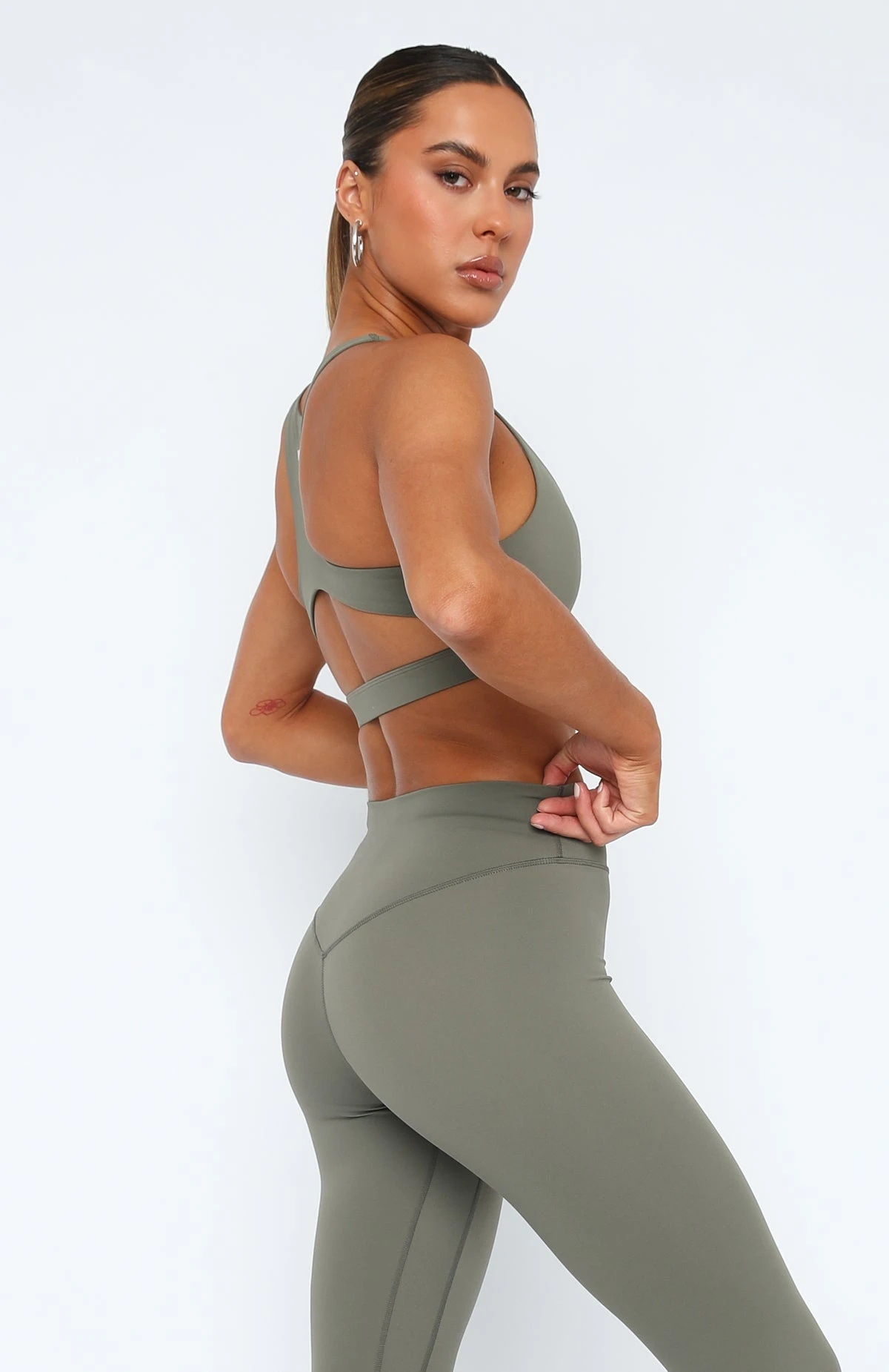Always Out Sports Bra Khaki - Image 3