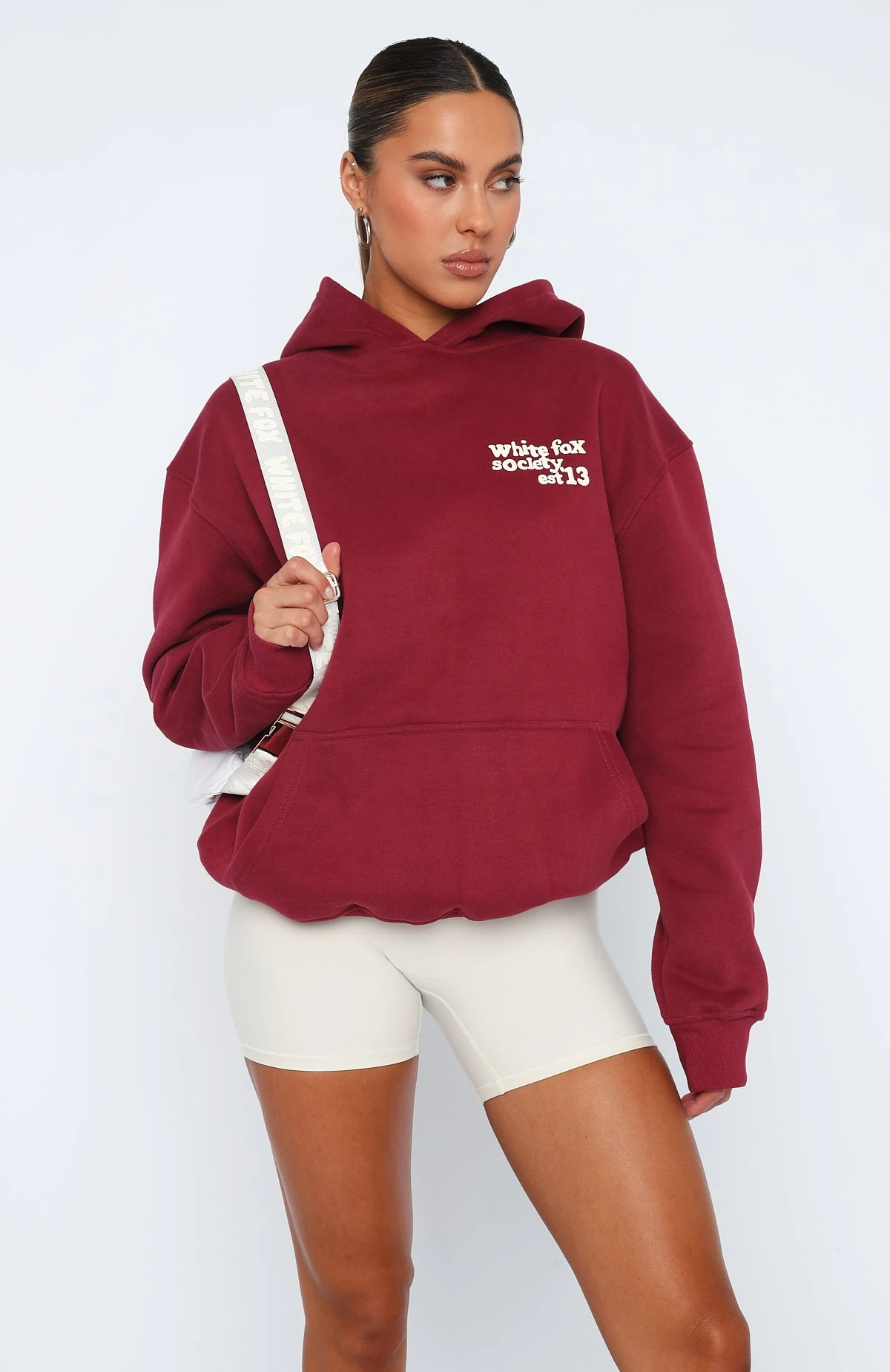 Enough Said Oversized Hoodie Wine - Image 2