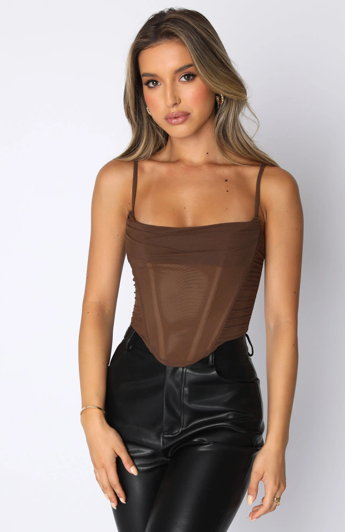 Out Of Focus Bustier Chocolate - Image 2