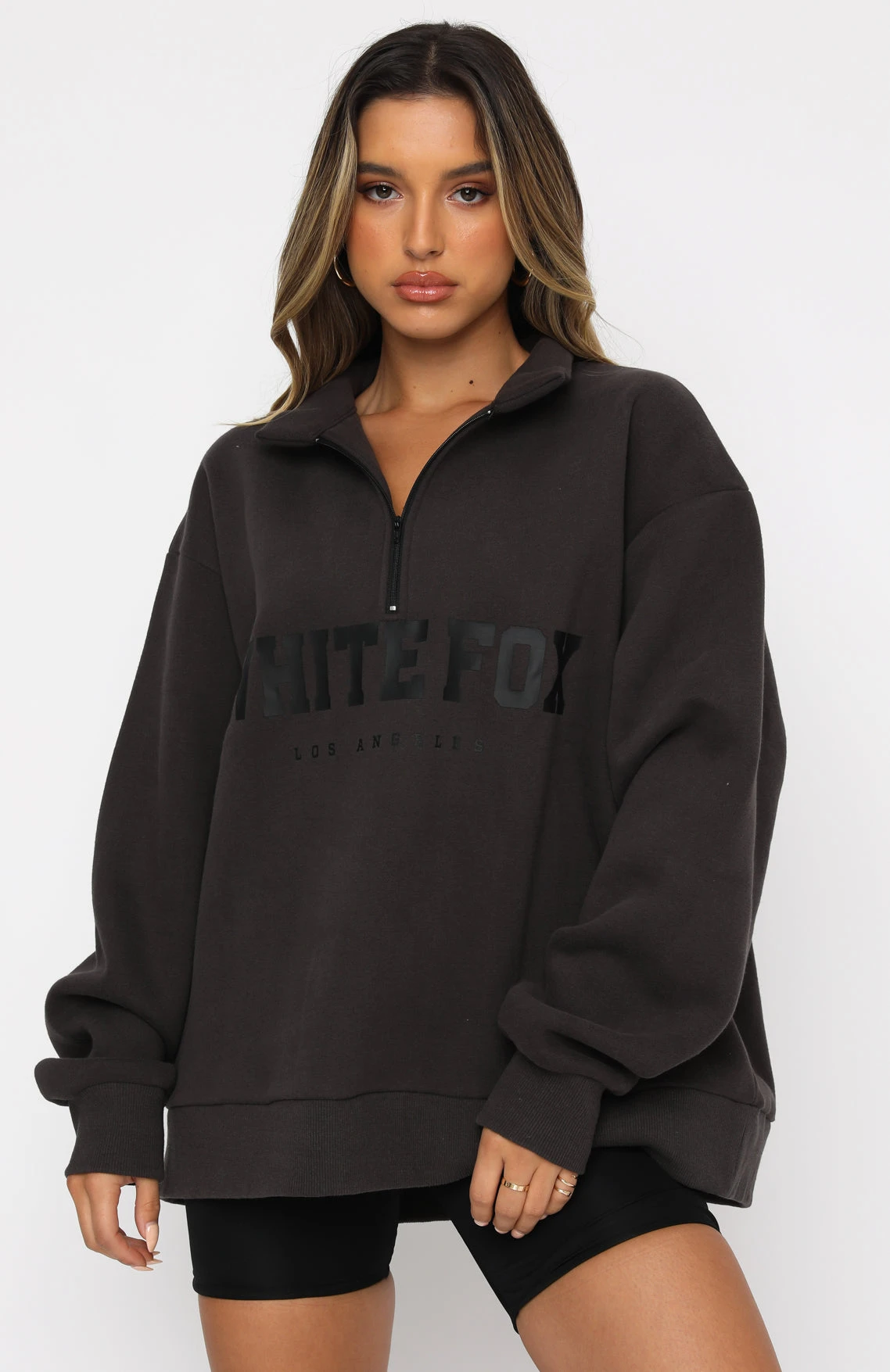 High Standard Zip Front Sweater Shadow - Image 2