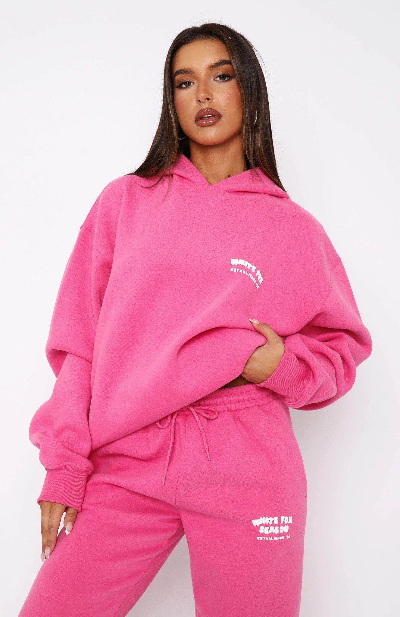 The Main Season Oversized Hoodie Hot Pink - Image 2