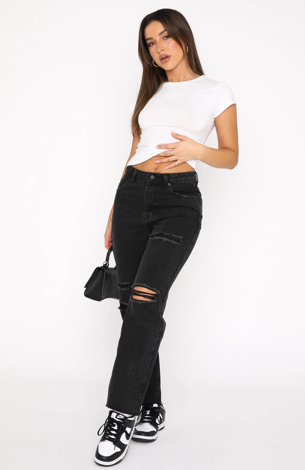 Love Stoned Mid Rise Slim Leg Jeans Vintage Black - Image 5