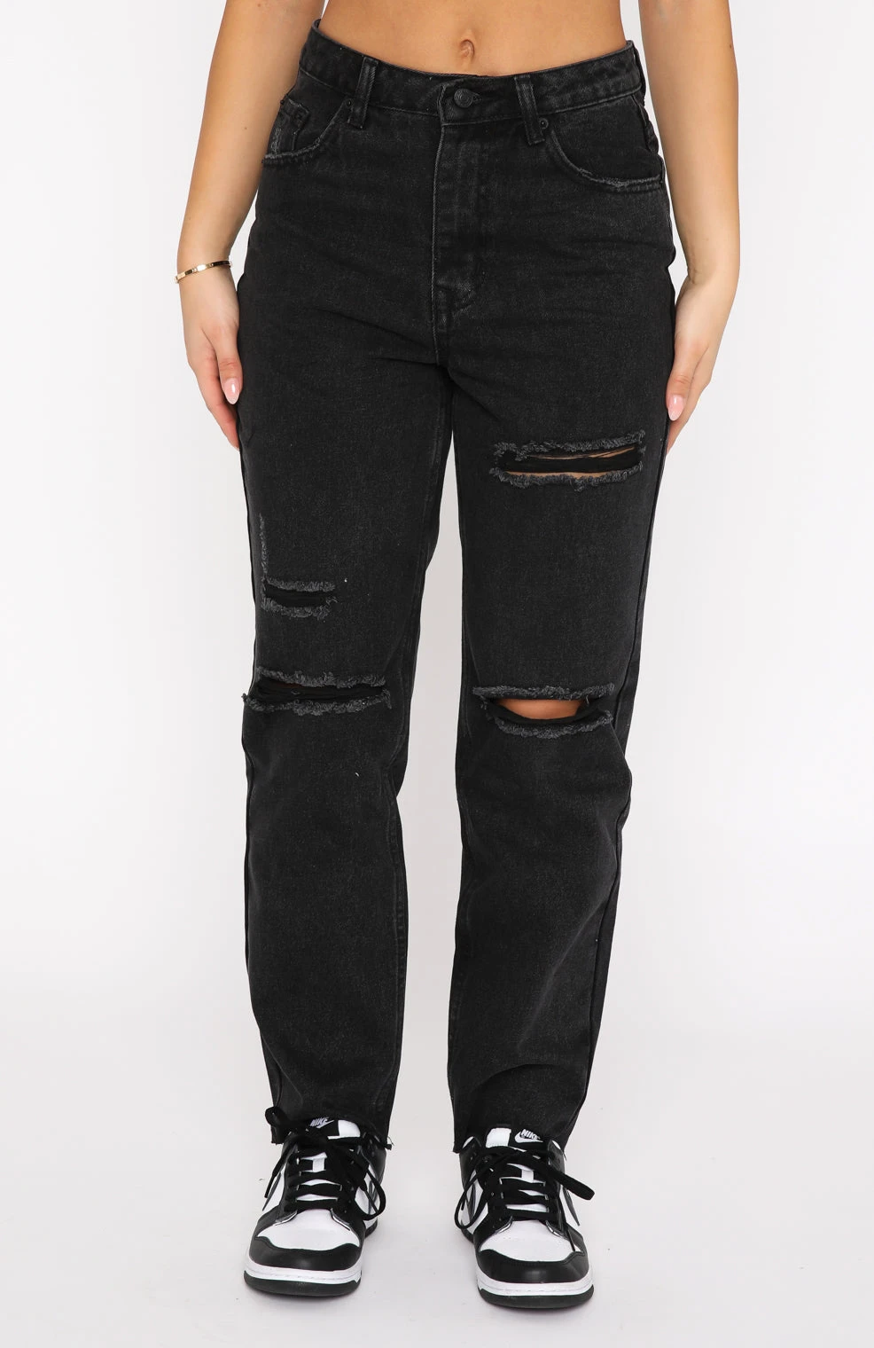 Love Stoned Mid Rise Slim Leg Jeans Vintage Black - Image 2