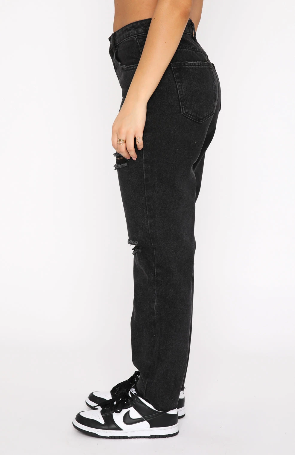 Love Stoned Mid Rise Slim Leg Jeans Vintage Black - Image 3