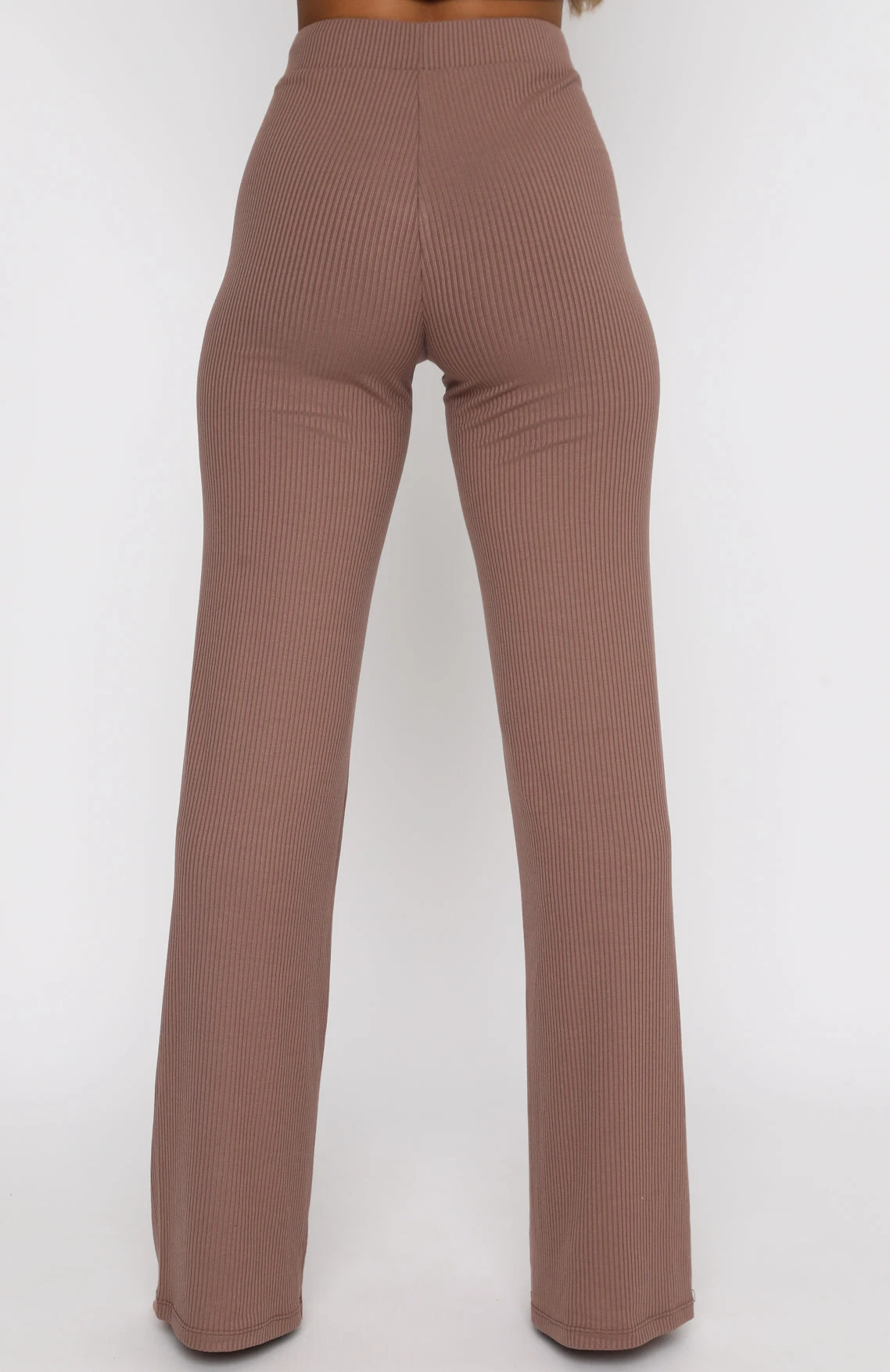 Adore You Ribbed Pants Chocolate - Image 4