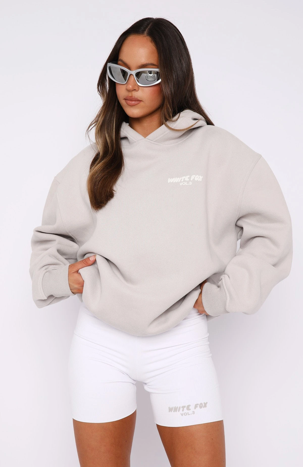 Offstage Ribbed Bike Shorts White - Image 2