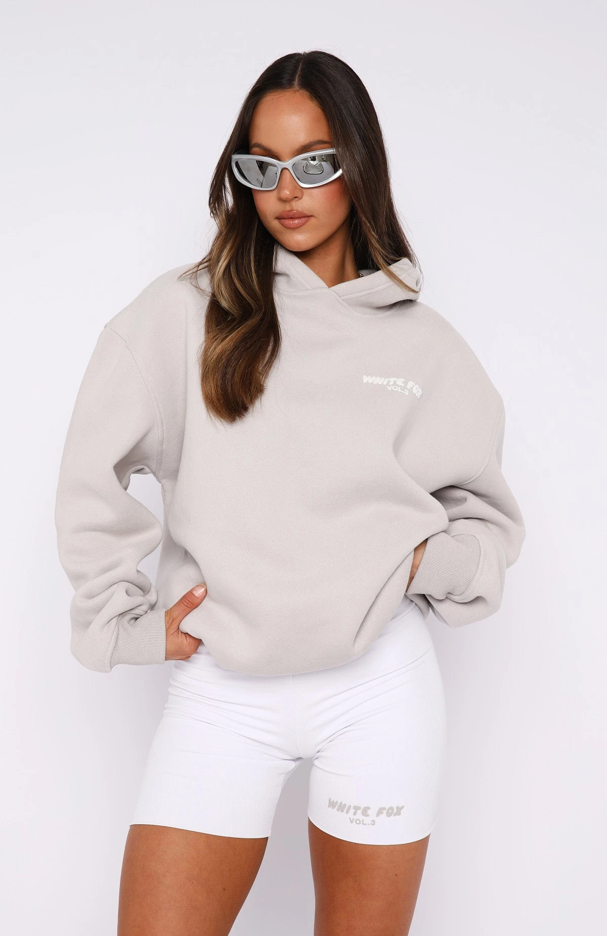 Offstage Ribbed Bike Shorts White - Image 3