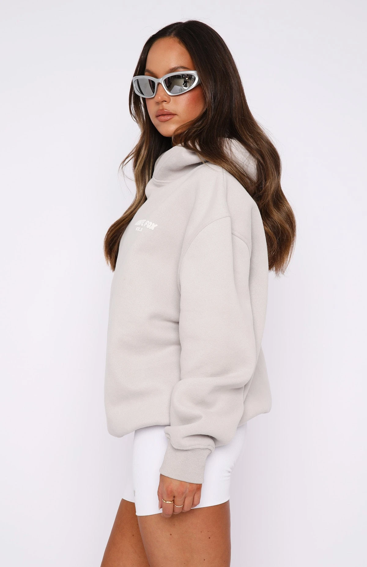 Offstage Ribbed Bike Shorts White - Image 4