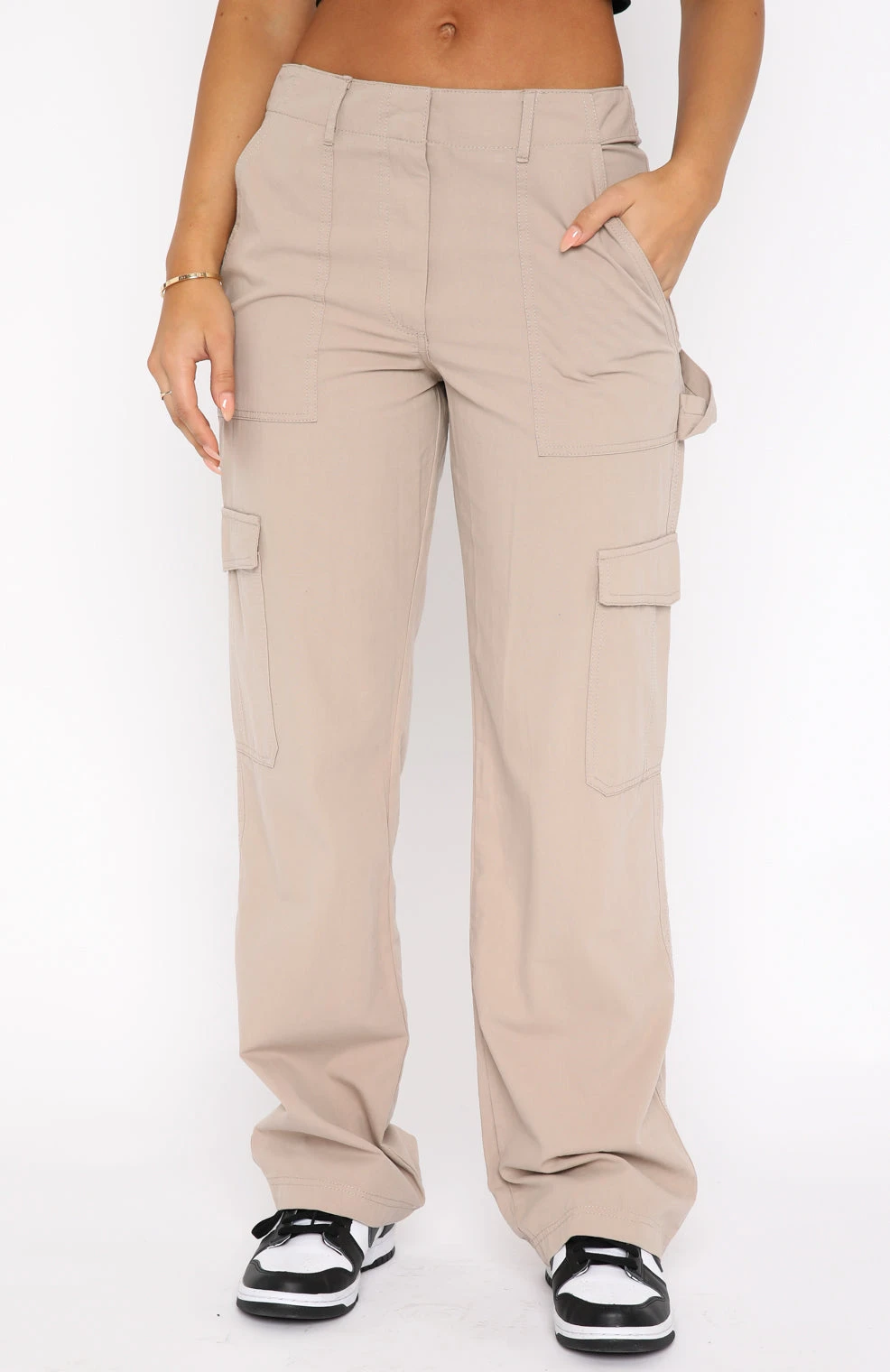 Know Your Worth Pants Beige - Image 2