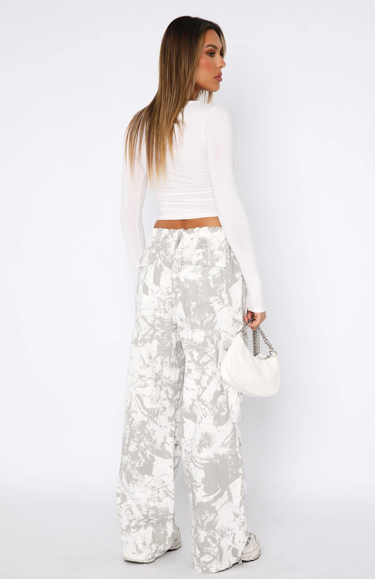 Real Satisfaction Cargo Pants Grey Marble - Image 4