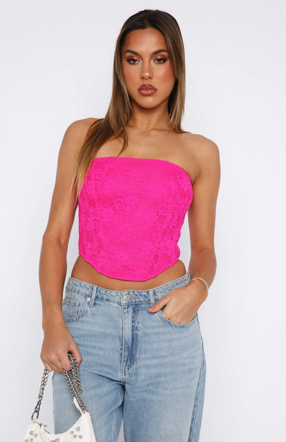 Midnight Dreams Bustier Hot Pink - Image 2