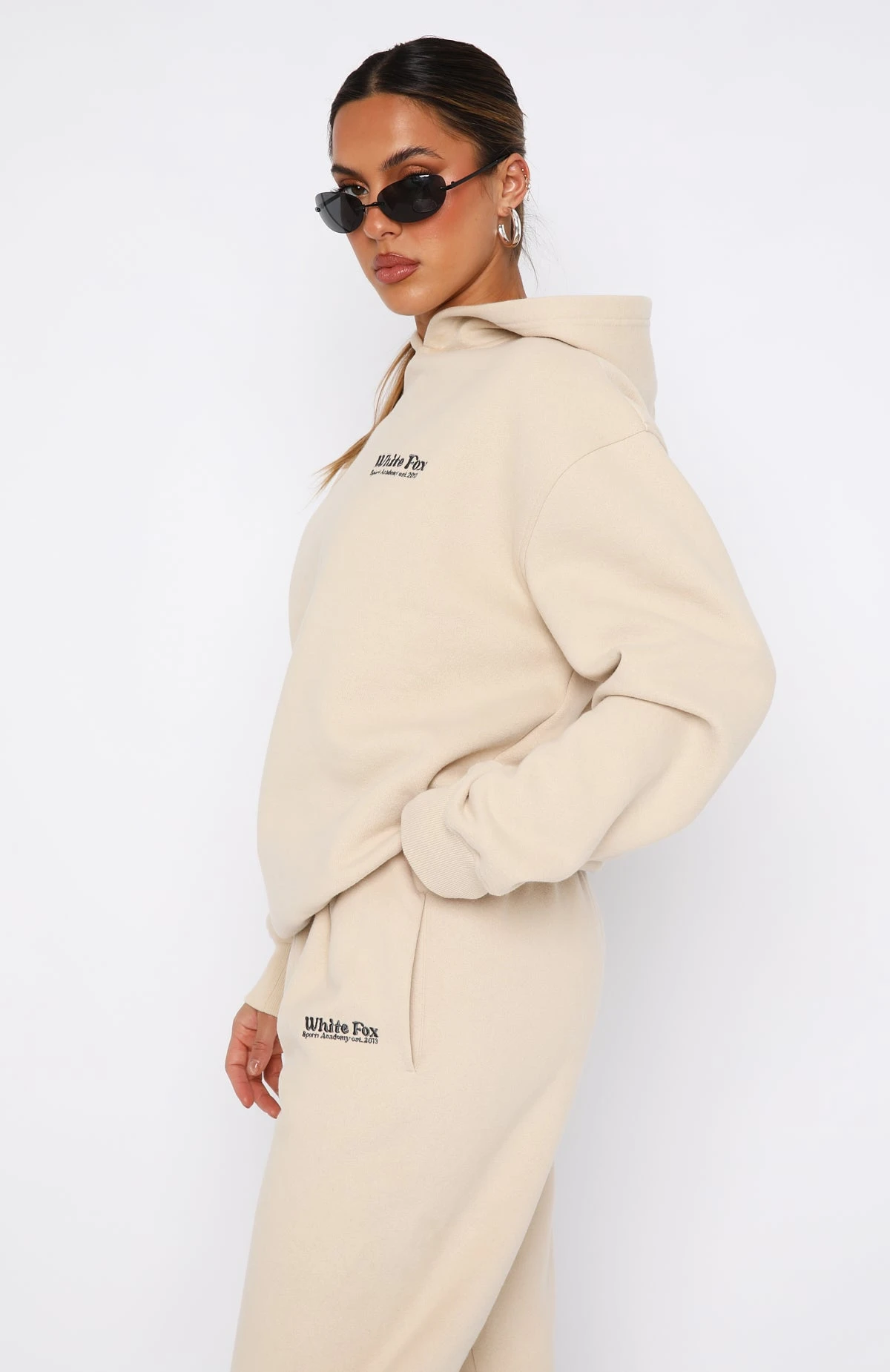 Sports Academy Oversized Hoodie Sand - Image 3