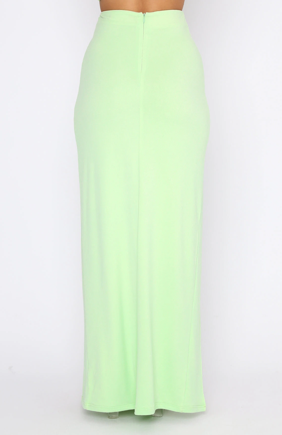 Read My Mind Maxi Skirt Lime - Image 4