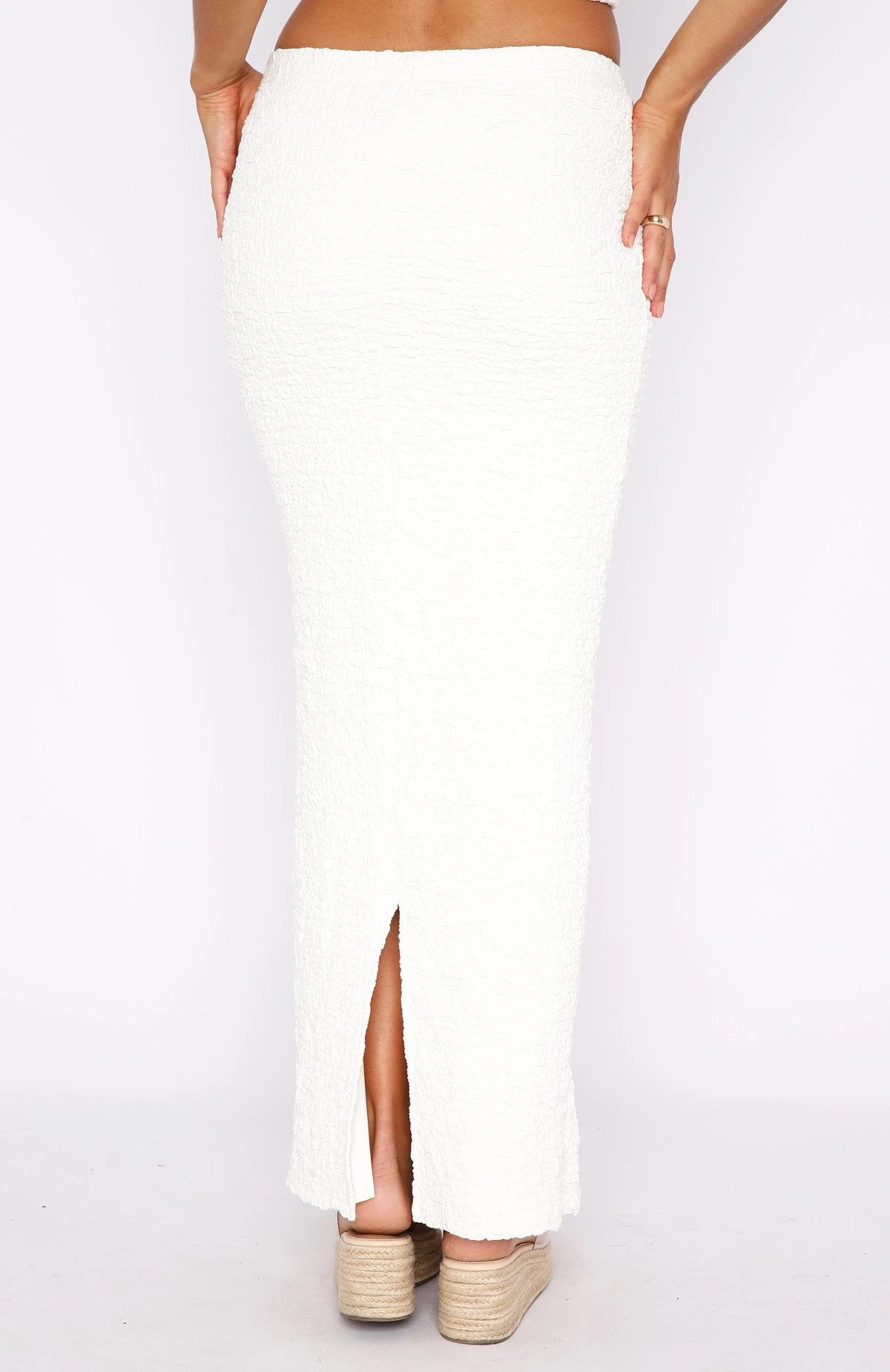 Home Run Maxi Skirt Off White - Image 4