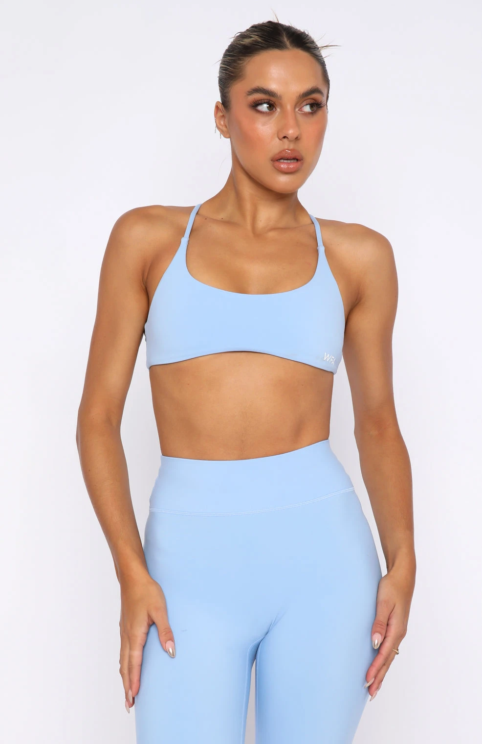 She's Healthy Sports Crop Sky Blue - Image 2