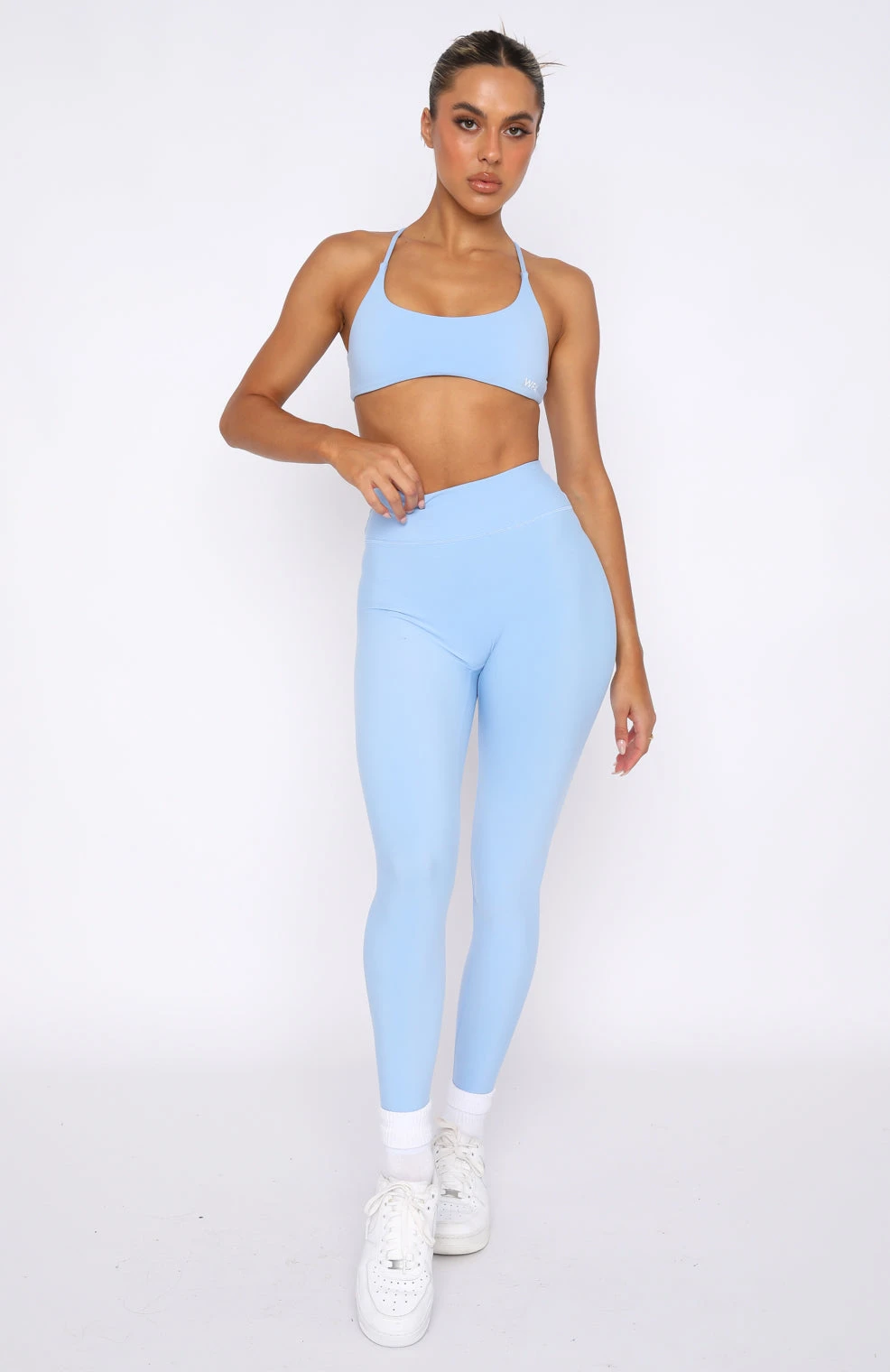 She's Healthy Sports Crop Sky Blue - Image 5