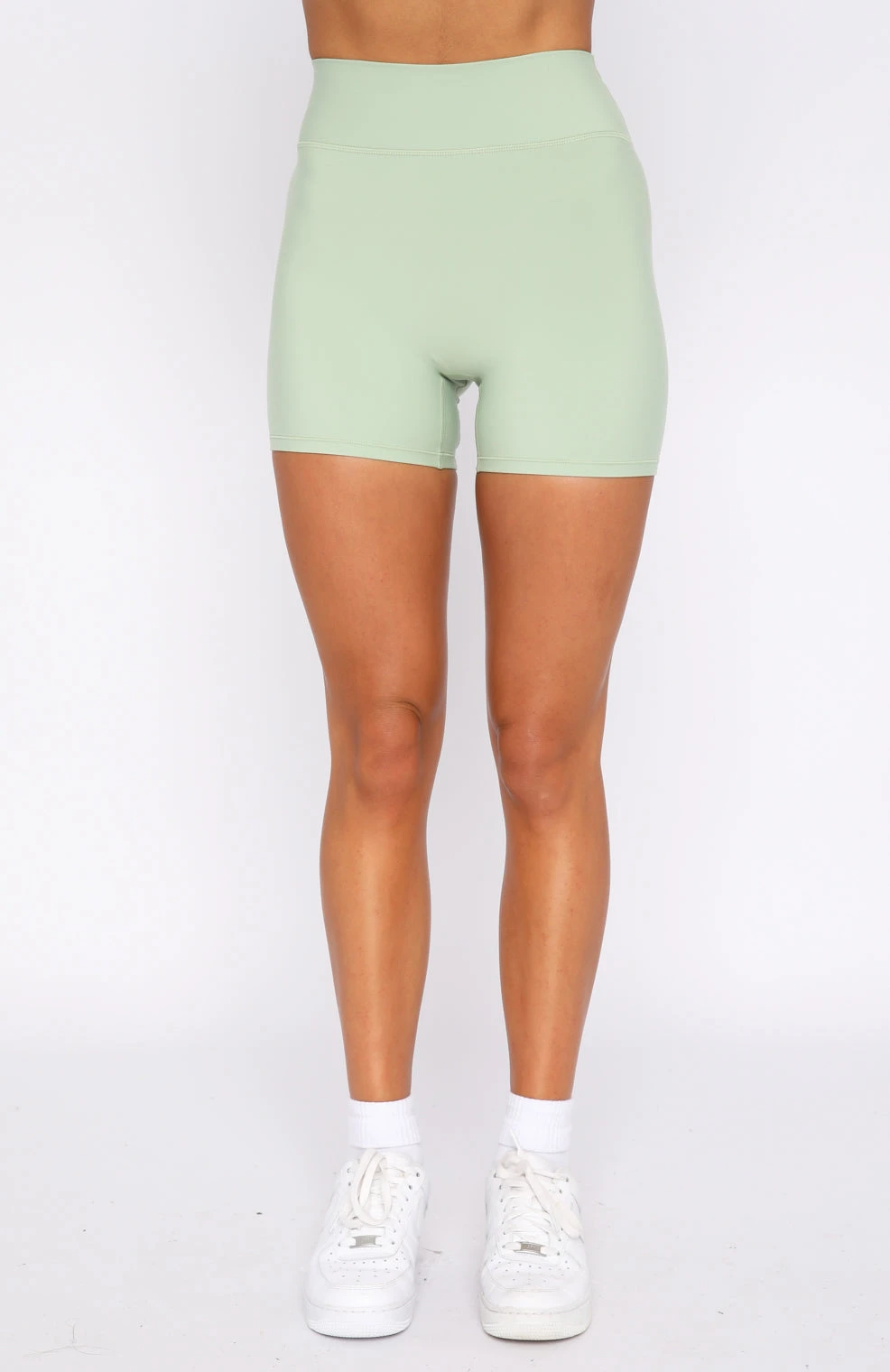 Keep Up High Waisted Shorts Sage - Image 2