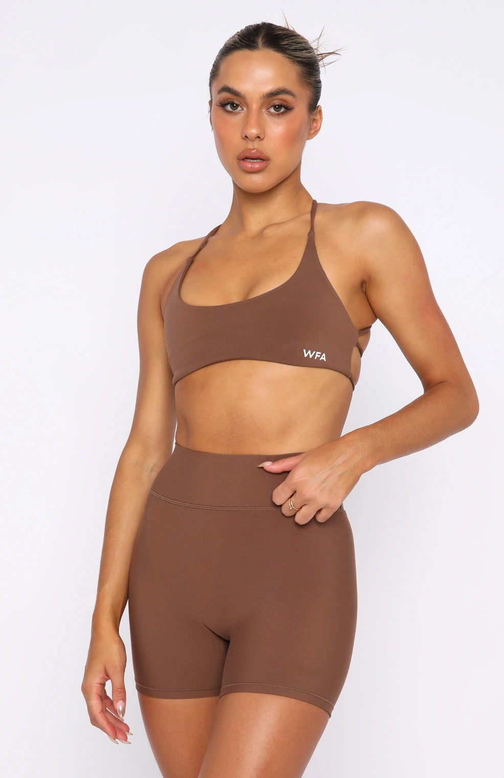 She's Healthy Sports Crop Chocolate - Image 2