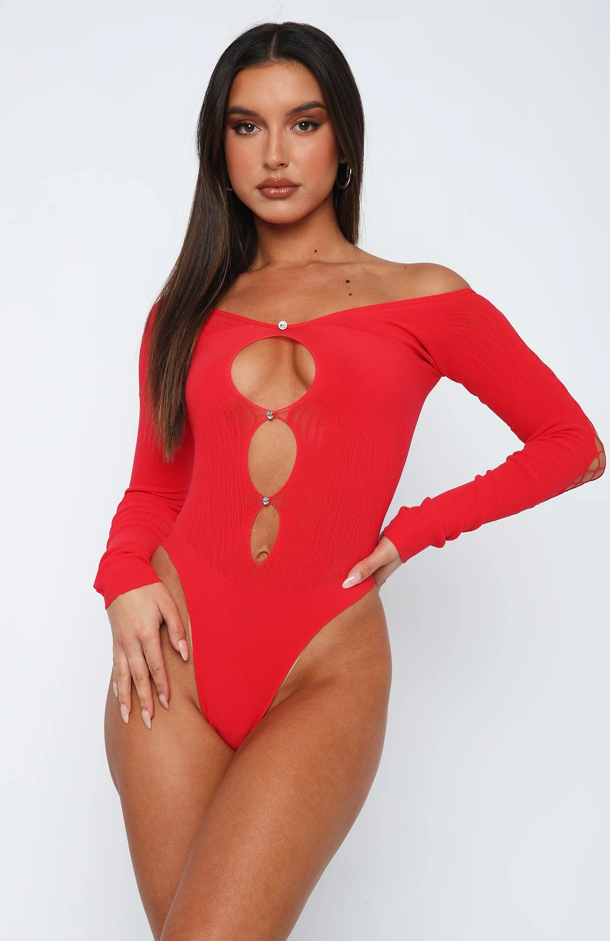 None Of Your Concern Bodysuit Red - Image 2