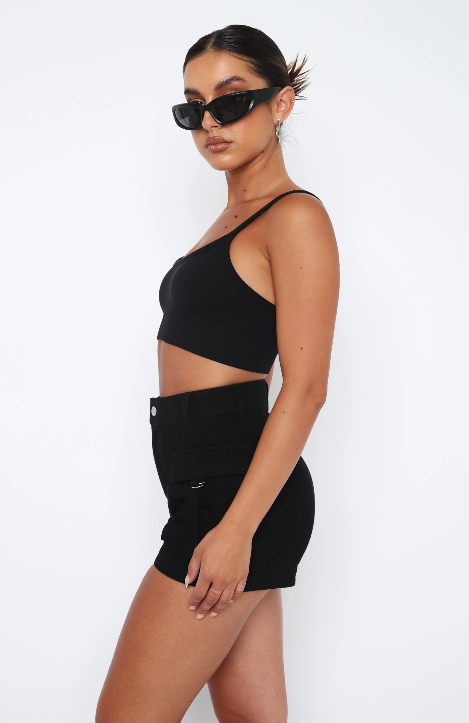 Just A Friend Shorts Black - Image 3