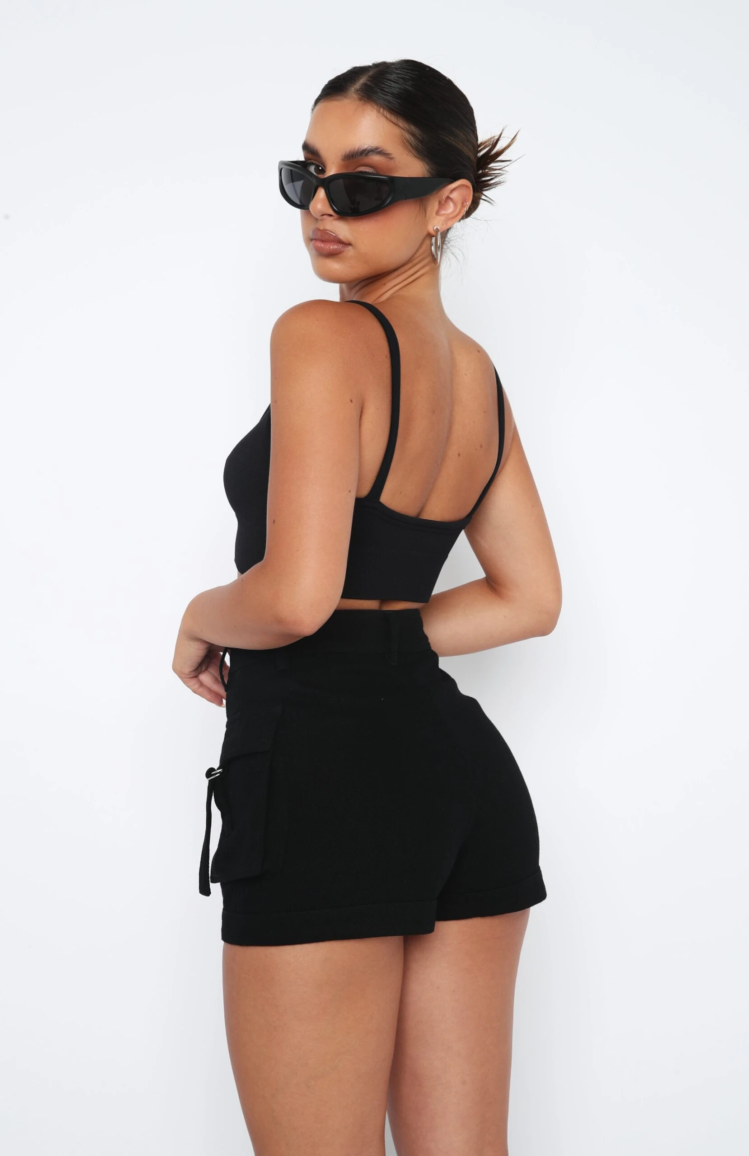 Just A Friend Shorts Black - Image 4