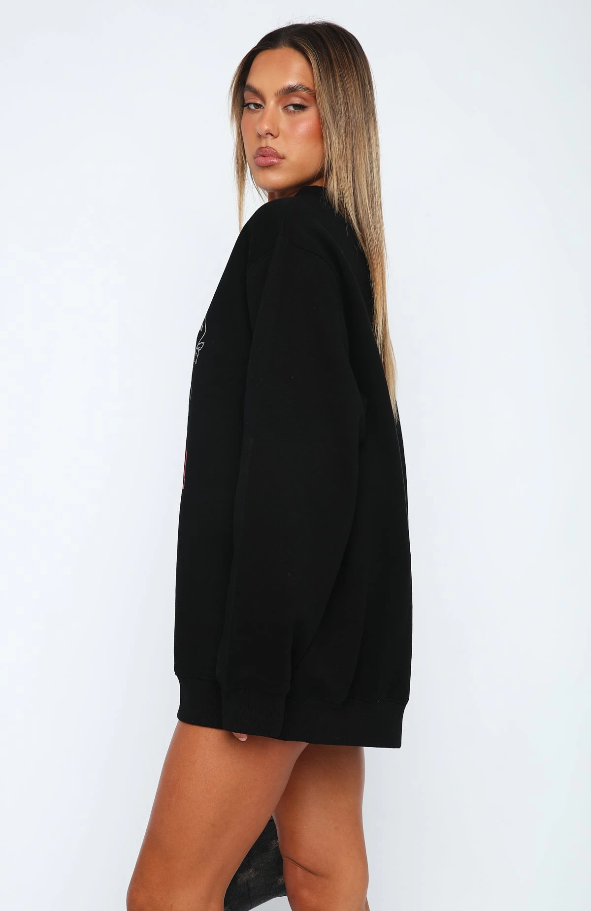 Situationship Oversized Sweater Black - Image 3