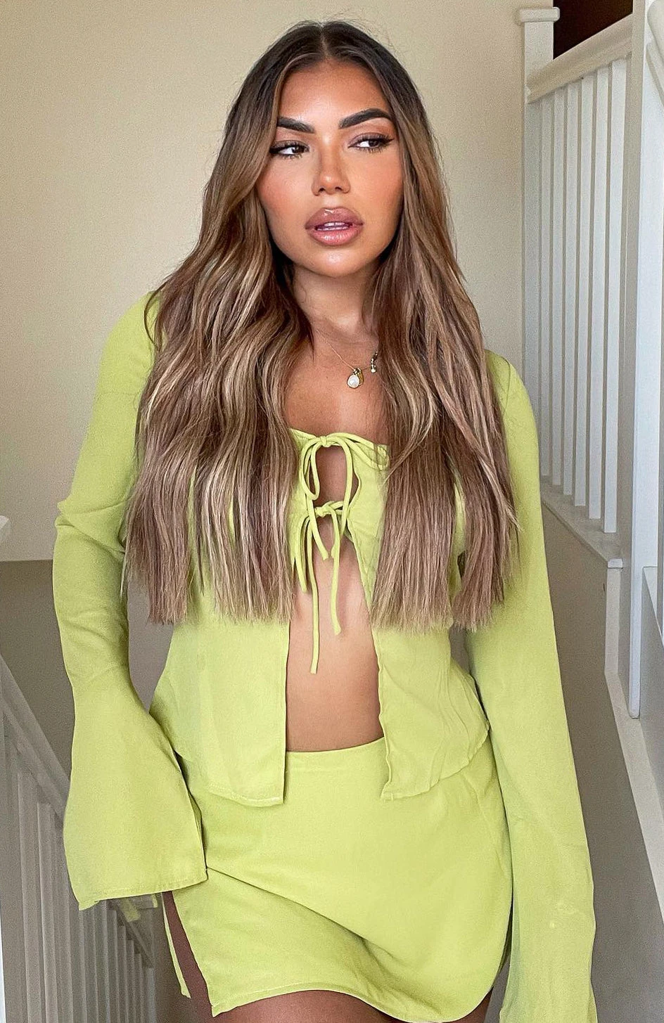 New Flame Mini Skirt Matcha - Image 8