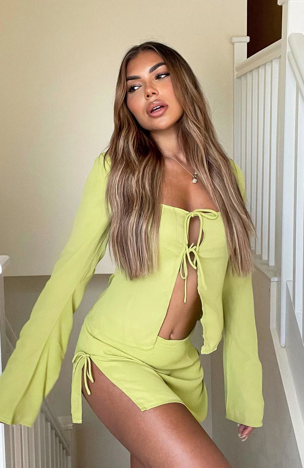 New Flame Mini Skirt Matcha - Image 9