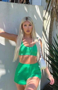 Cut It Out Booty Shorts Green