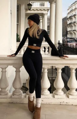 Cross The Line Seamless High Waisted Leggings Black
