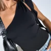 Give You Love One Shoulder Bodysuit Black