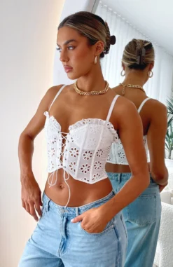 Can't Stop Love Bustier White