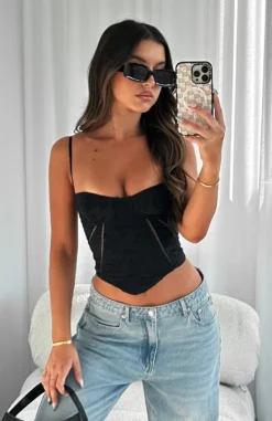 Don't Use Me Bustier Black