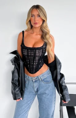 Double Vision Bustier Black