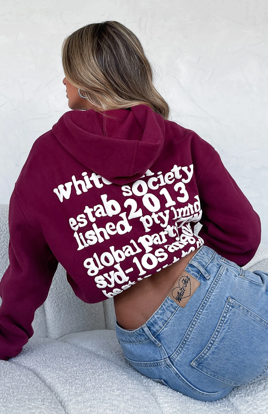 Enough Said Oversized Hoodie Wine - Image 5