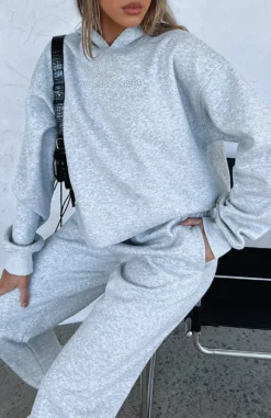 Future Forward Oversized Hoodie Dark Grey Marle