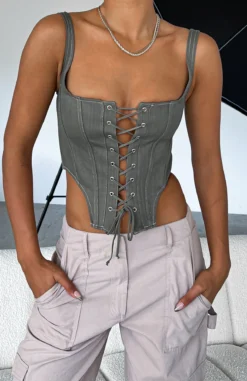 Good News Bustier Bottle Green