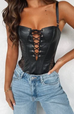Go On Girl Bustier Black