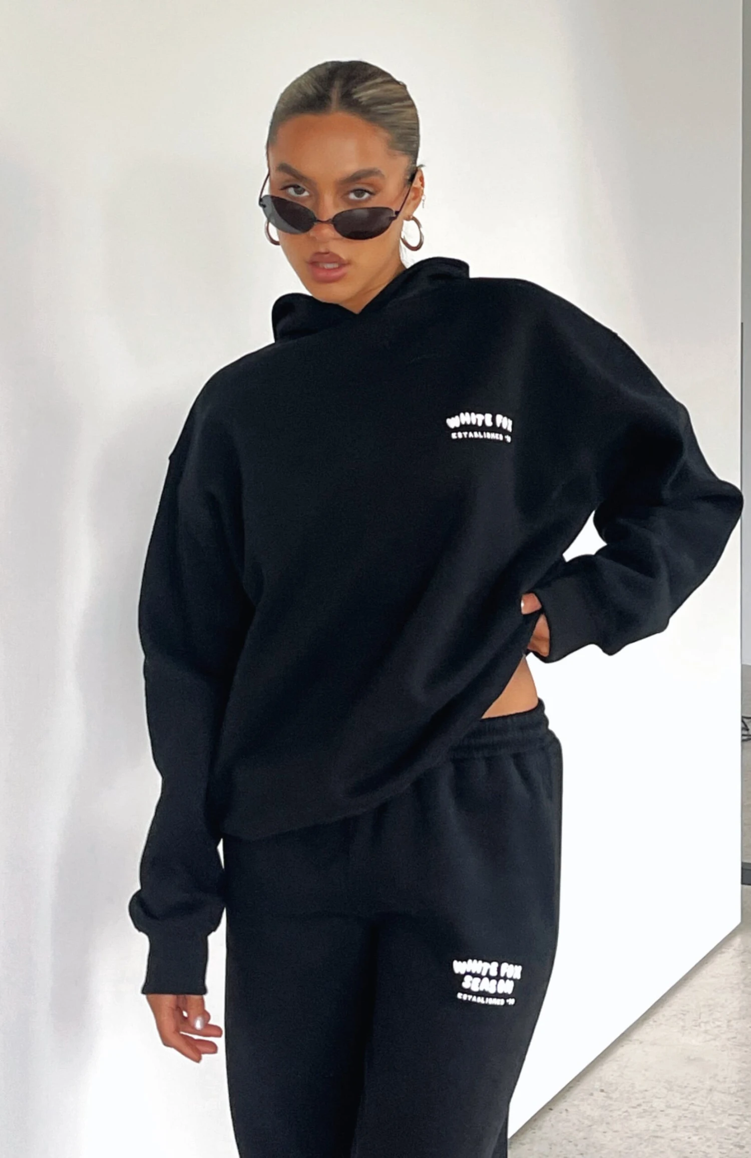 The Main Season Oversized Hoodie Black - Image 6